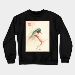 KOTORI - Hummingbird Watercolor Painting by Rebecca Rees Crewneck Sweatshirt